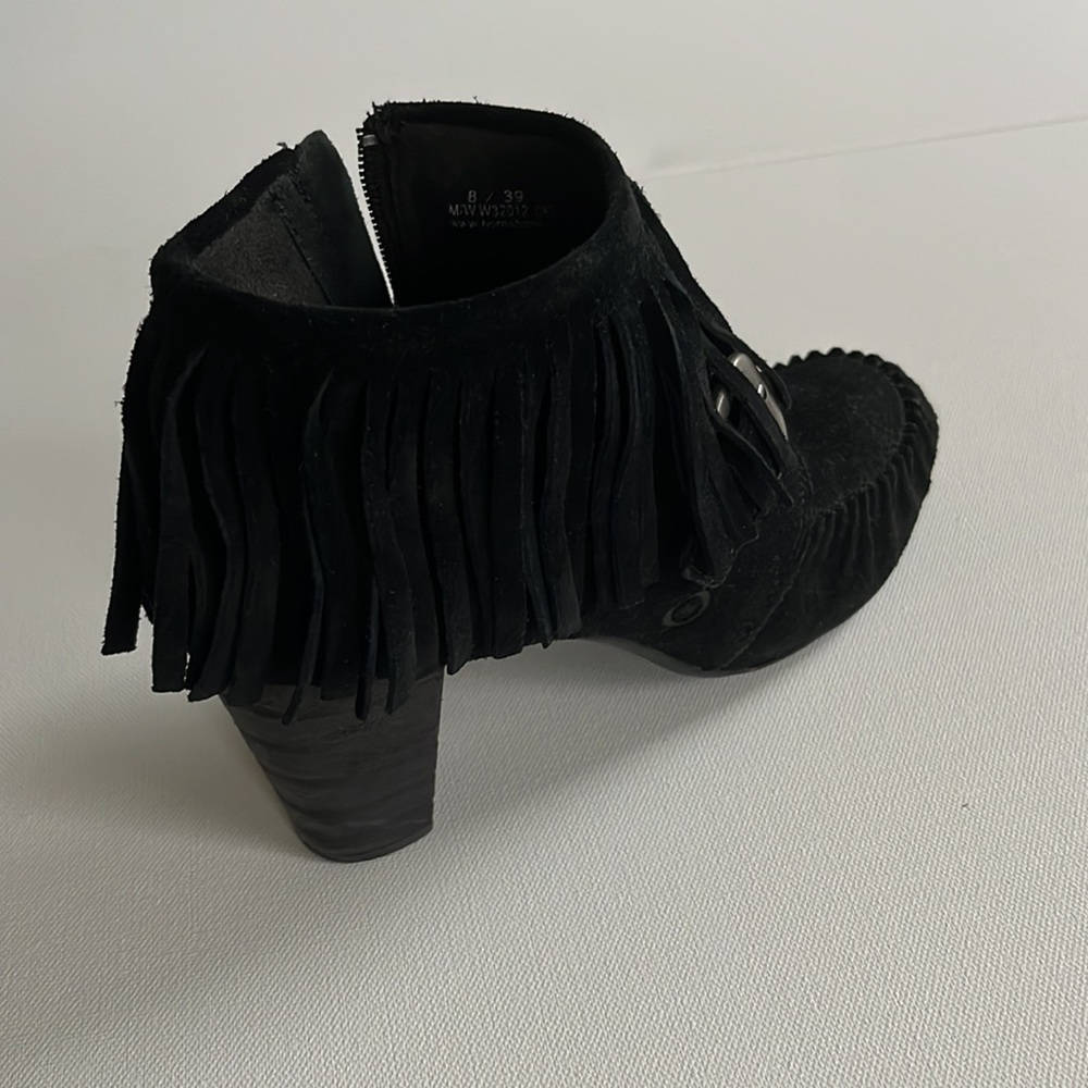 Vintage Born fringed black suede booties - Picture 2 of 12